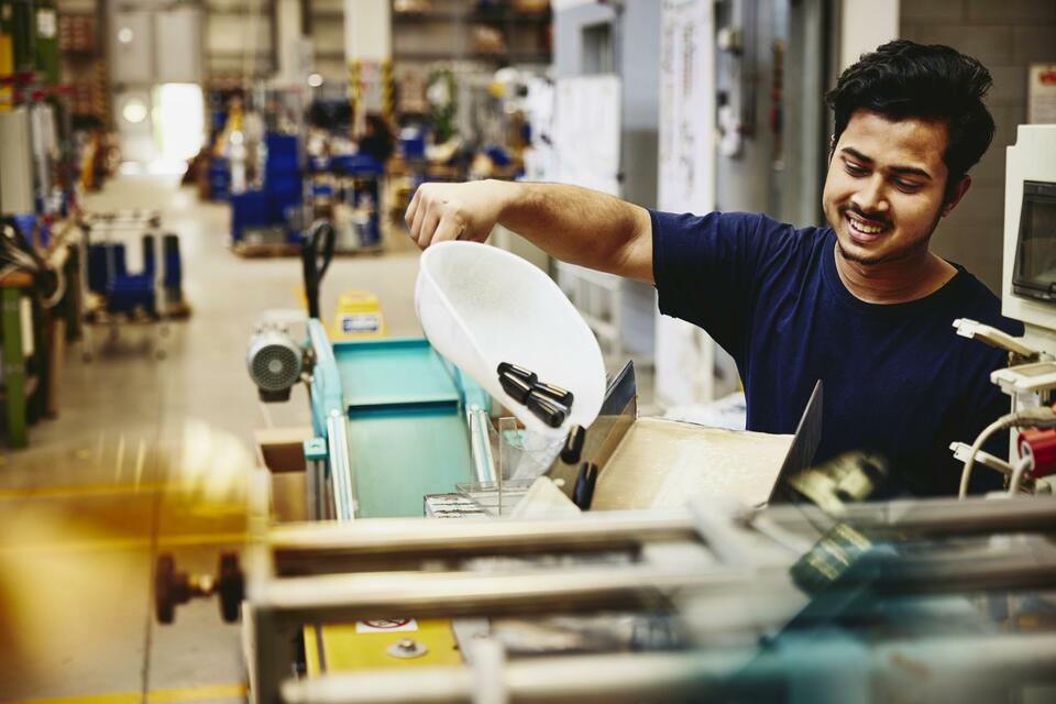 Man working on a manufacturing site. 