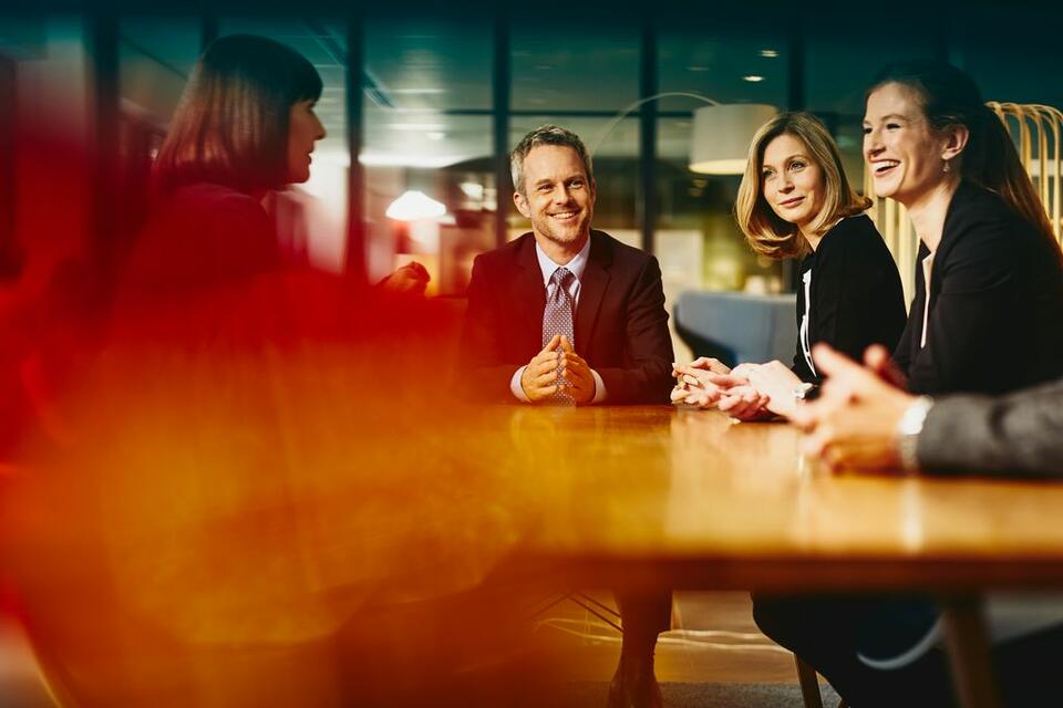 group of people in a meeting room