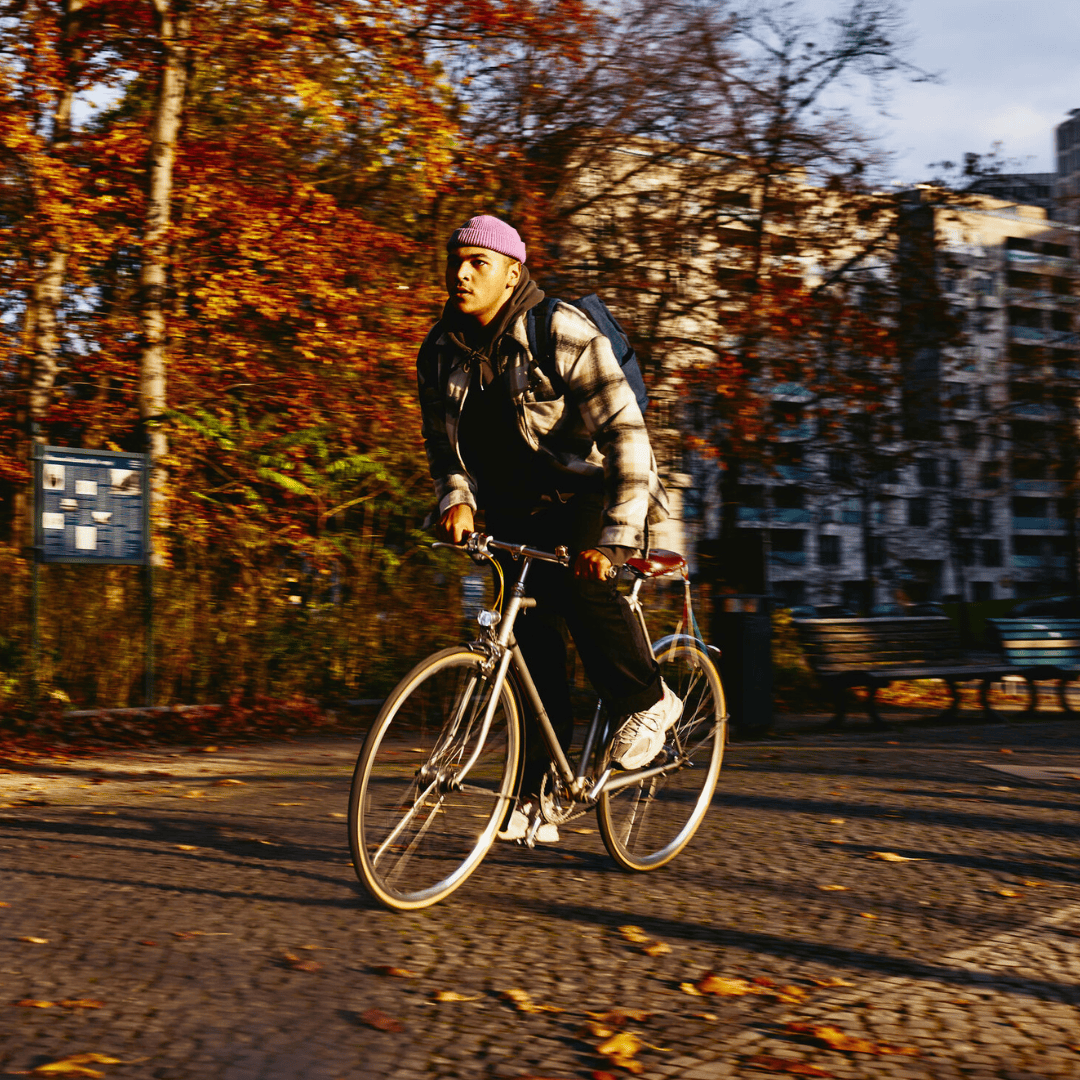 man on bike