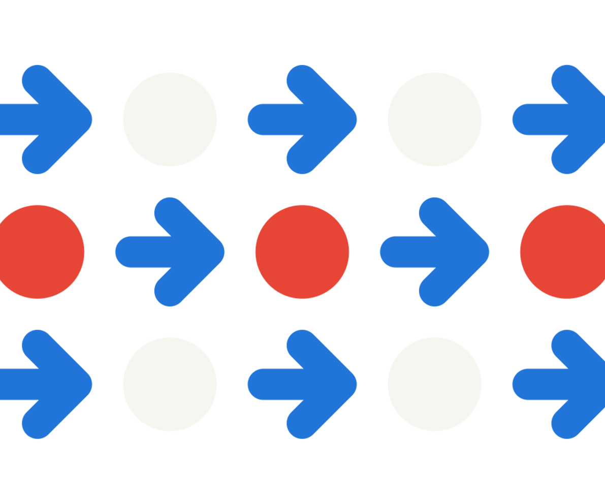 Arrow and dots